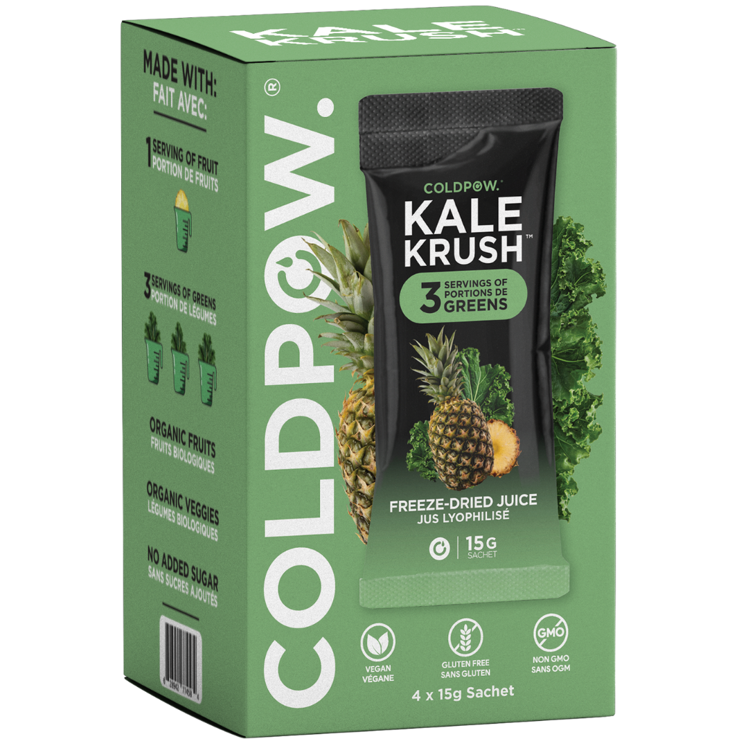 COLDPOW KALE KRUSH: Freeze-Dried Green Juice Powder - Organic, Vegan, Gluten-Free. Servings of Fruits & Greens.