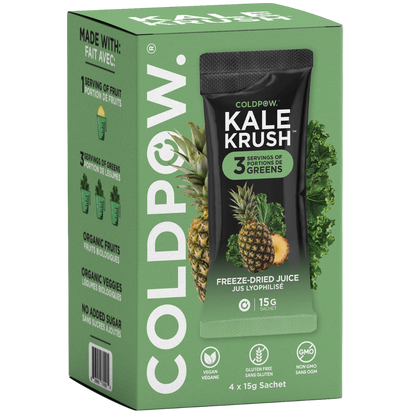 COLDPOW KALE KRUSH: Freeze-Dried Green Juice Powder - Organic, Vegan, Gluten-Free. Servings of Fruits & Greens.