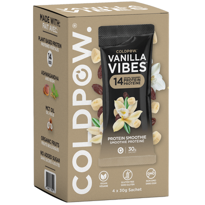 Coldpow Vanilla Vibes: Plant-Based Protein Smoothie, Vegan, Gluten-Free