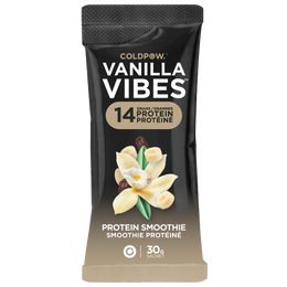 COLDPOW Vanilla Vibes: Vanilla Protein Smoothie Pouch. 14g Protein, Plant-Based, Vegan. Fuel Your Body with a delicious boost!